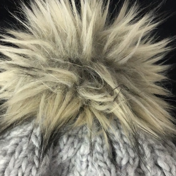 Warm Winter Gray Pullover Crochet Hat - Picture 3 of 3